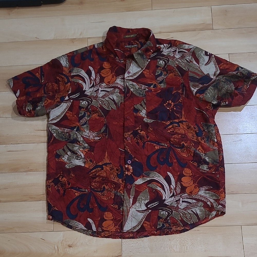 Point Zero Orange Label Men's Size XL Casual Button Down Shirt